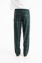 Women's Green Plaid Suede Single Pajama Bottom - 4