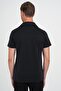 Men's Slim Fit Apaş Collar Modal Blend Short Sleeve Black Shirt g 1590 - 6