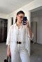 Imported Lace Detailed Shirt - Beige - 3