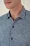 Men's Slim Fit Textured 100% Cotton Navy Blue Shirt g 1584 - 5