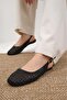 Tessa Black Color Braided Women's Ballerinas