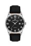Dk.1.13845-2 Leather Cord Calendar Waterproof Black Men's Wristwatch