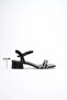 Women's Black Stone Thick Heeled Sandals Tr20My26A - 6