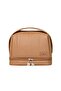 Capella Faux Leather Quilted Makeup Organizer and Travel Bag - Brown - 6