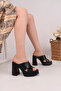 Genuine Leather Black Women's Leather Slippers Dp08-66001