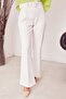 Flared Bell Bottom Trousers-Ecru - 2