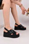 Genuine Leather Black Women's Leather Sandals Dp08-1001 - 2