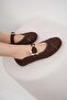 Roxy Brown Heart Buckle Women's Ballerinas - 2