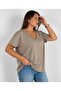Trend Plus Size Mink Cotton Fabric V-Neck Premium T-Shirt - 5