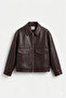 Zra Model New Season Half Oversize Four Seasons Trend Men's Leather Jacket Coat - 4