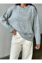 Washable Sheer Knit Sweater - Gray - 2