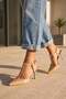 Begonia Nude Matte Ankle Strap Pointed Toe Women's Heeled Shoes
