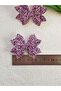 Hairless Baby Hair Clip / Hairless Glitter Lilac Bow Hair Clip - 3