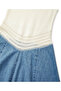 Denim ve triko mix elbise - 4