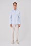Men's Blue Slim Fit Buttoned Collar Flexible Cotton Shirt Gk 727 - 2