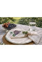 Set of 6 Plum Bunches Grape Stone Printed Linen Napkins – 34X34 cm Event Table Napkin Set - 5