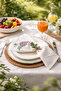 Set of 6 Plum Bunches Grape Stone Printed Linen Napkins – 34X34 cm Event Table Napkin Set - 4
