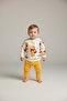 Bal Ayı Printed Baby Tracksuit Set with Snap Fasteners on the Shoulders, Children's 2-Piece Top and Bottom, Transitional Months, 3-6-9-12 Months - 3