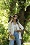 White Sleeve Ruched Detail Blazer - 4