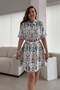 Ecru Marine Patterned Dress - 3