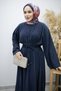 Double Tie Clip Dress Tsd260185 Navy Blue - 3