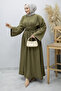 Double Tie Clip Dress Tsd260185 Khaki - 3