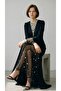 Stone Embellished Chest and Armhole Slits, Tulle Detailed Dress - 2