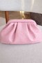 The Moiss Pink Color Knitted Textured Scholarship Mini Size Women's Hand and Shoulder Bag 22*14 - 3