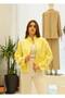 Women's Brode Embroidered Oversize Jacket - Seasonal Bomber Jacket with Stand Collar and Zippered Cargo Pockets - 4