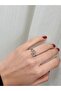 Modern Design Women's Ring with Zircon Stone |   Stylish and Elegant Silver Tone Ring - 2