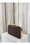 Brown Hand-Woven Leather Special Series Women's Evening Dress Bag - 6