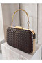 Brown Hand-Woven Leather Special Series Women's Evening Dress Bag - 2