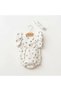 Cherry Patterned Bow Detailed 100% Cotton Muslin Baby Girl Jumpsuit White - 5