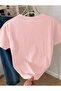 Yaz Modeli New Season Printed Fabric Oversized T-Shirt - 2