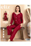 Eli̇z Waffle Bowknot Pajama Set