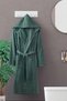 Cotton Hooded Bathrobe Unisex Women's Men's Soft Textured Premium Bath Robe - 4