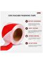 ADHESIVE TAPE WARNING RED WHITE 72MM 100YD - 2