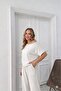 Women's Modal Fabric Casual Off-Shoulder Short Sleeve Blouse and Pants Two-Piece Set 0087 - 3