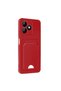 Realme Note 50 4g Case Kelvin Silicone with Business Card Holder - Red - 2