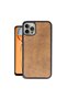 Apple iPhone 15 Pro Max Case Aras Leather Cover - Tan