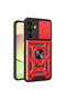 Samsung Galaxy A56 Case Pars Lens Ring Silicone - Red