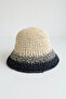 Women's Black Transitional Straw Knitted Bucket Bag |   Summer Beach and Vacation Hat
