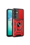 سامسونج جالاكسي S26 بلس بارس مع حلقة عدسة سيليكون - أحمر