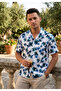 Hawaiian Relaxed Fit Patterned Short Sleeve Apash Collar Summer Shirt