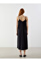 V-Neck Modal Blend A-Line Dress with Straps - 4