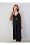 V-Neck Modal Blend A-Line Dress with Straps - 2