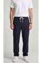 Men's Navy Blue Linen Trousers Muslin Fabric Oversize Comfortable Fit Daily Use - 2