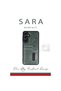 Samsung Galaxy A16 5g Case Sara Leather Case with Business Card - Red - 2