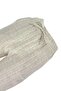 Girl's 100% Linen Textured Cream Color Pocketed Elastic Waist Drawstring Pants - 3