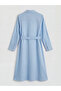 Nevavm with a Difference of Lcw Studio Blue Striped Belted Poplin Shirt Dress - S6B355Z8-Len - 2